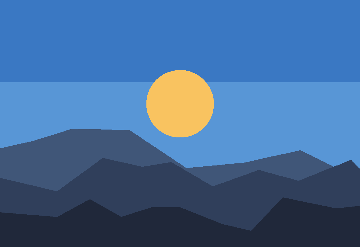 A layered landscape piece